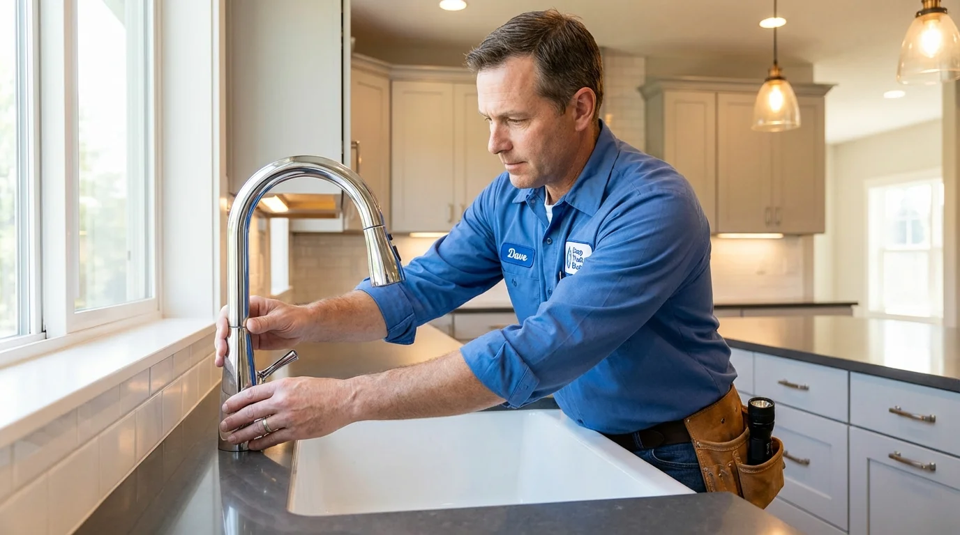 Kitchen faucet installation by Johns Plumbing LLC in Dutch Harbor