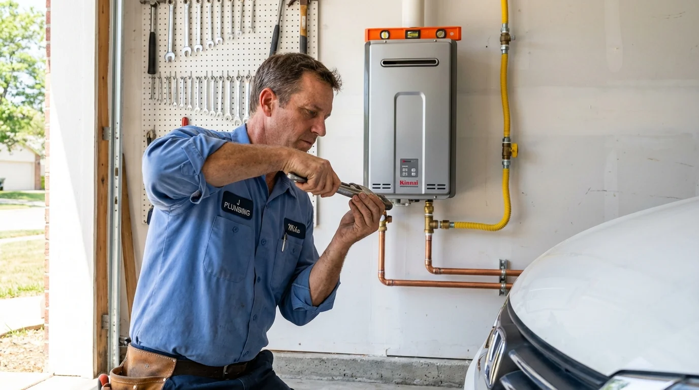 Tankless water heater installation by a Johns Plumbing LLC plumber in Dutch Harbor